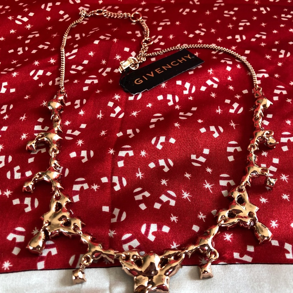 Givenchy Rhinestone Rose Gold tone Necklace - Picture 5 of 5